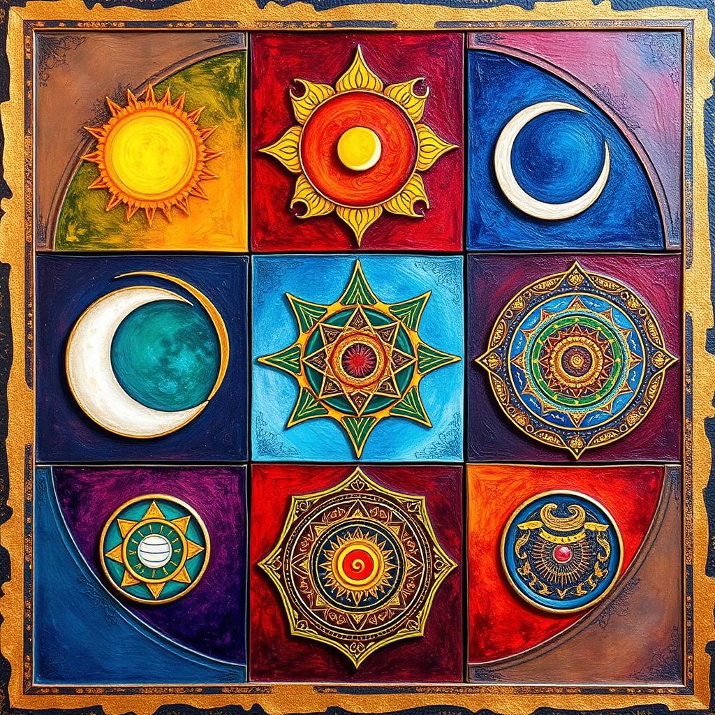 Planetary Paintings — The Nine — sacred hand-painted artwork