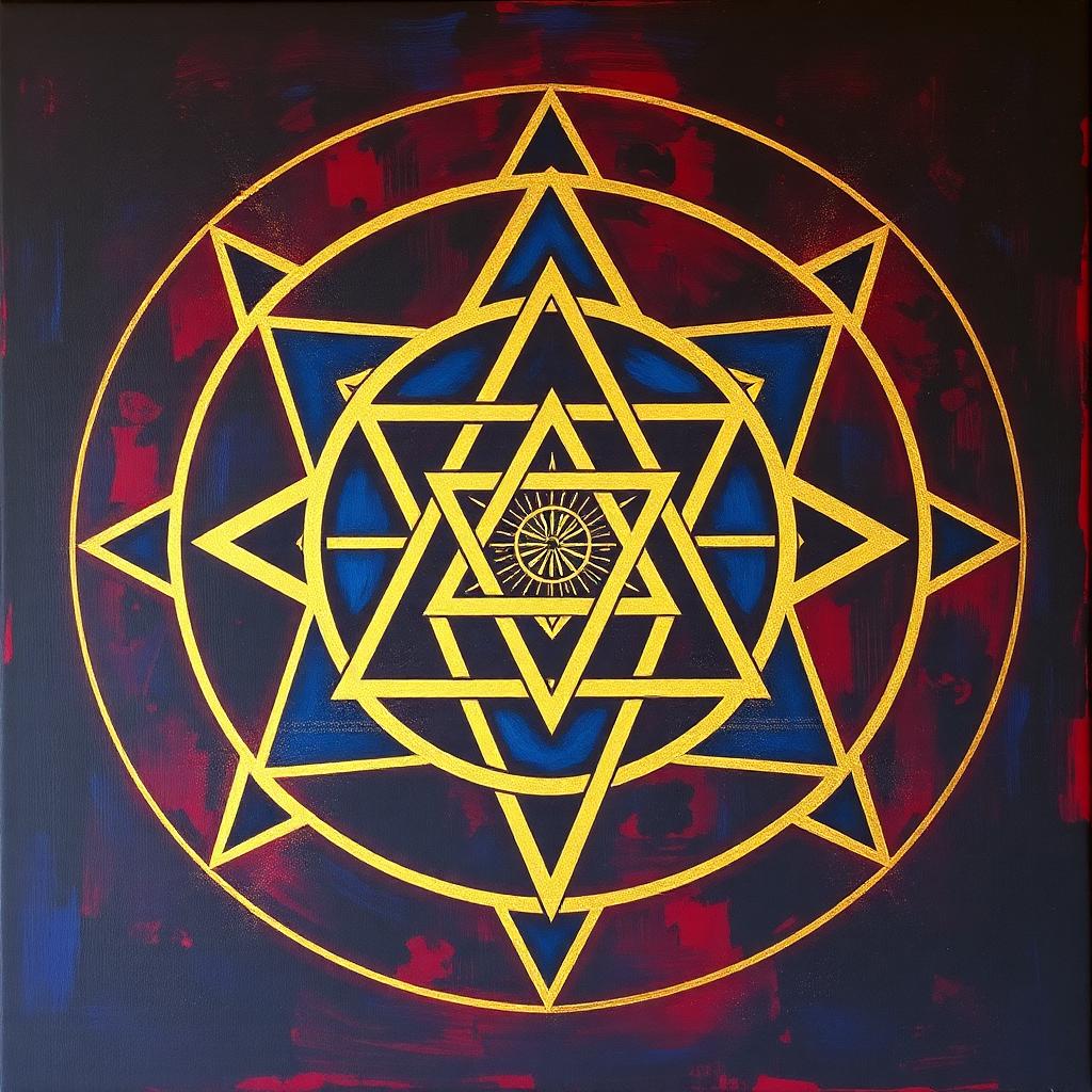 Charged Sri Yantra — sacred hand-painted artwork